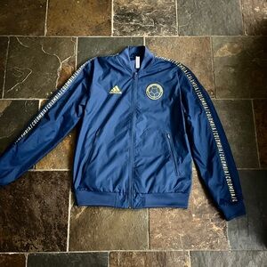 Adidas Men's Blue Federacion Colombiana De Futbol Varsity Jacket